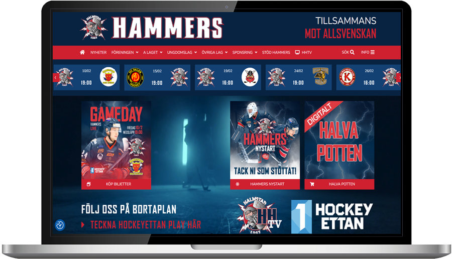 Ny hemsida till Halmstad Hammers